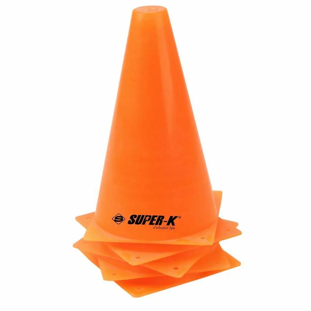 

soccer cone 5pcs in one set 9'' training safty cone for soccer football soccer road way cones bright orange free shipping