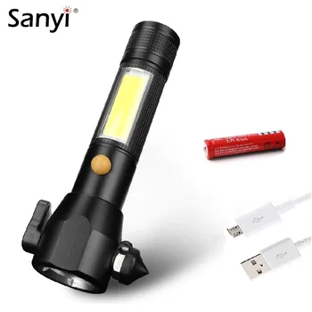 COB XML T6 LED Tactical Flashlight Magnetic Torch USB Charging 18650 Handheld Work Light Safely Cutter Hammer Lamp for Emergency
COB XML T6 LED Tactical Flashlight Magnetic Torch USB Charging 18650 Handheld Work Light Safely Cutter Hammer Lamp for Emergency