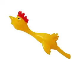 11,5 см Забавный смех резиновый цыпленок эластичный Летающий индейка палец Птицы Новинка приколы шутка клейкие игрушки для детей случайный
