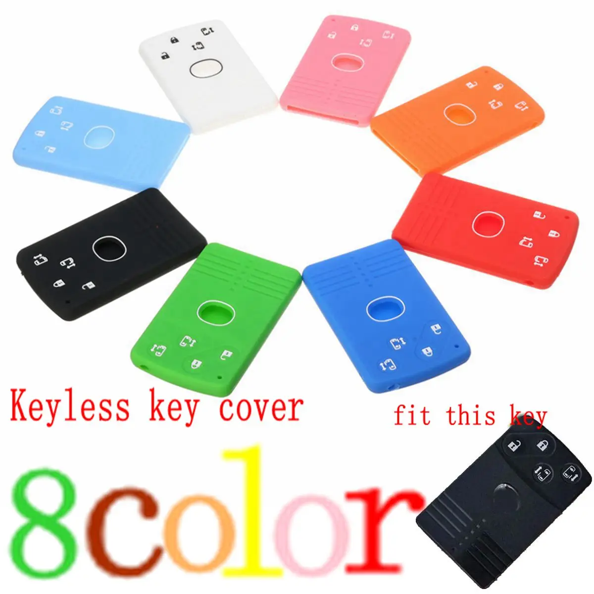 

4 Buttons Silicone Cover Case Fit For Mazda 5 6 CX7 CX9 Remote Smart Key Card