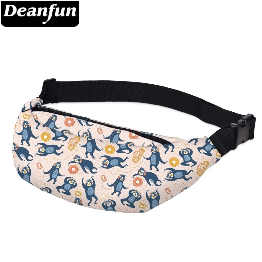 

Deanfun Printing Cute Music Sloth Belt Fanny Pack Man Waterproof Radio Waist Pack Man Bum Bags for Travel YB-45