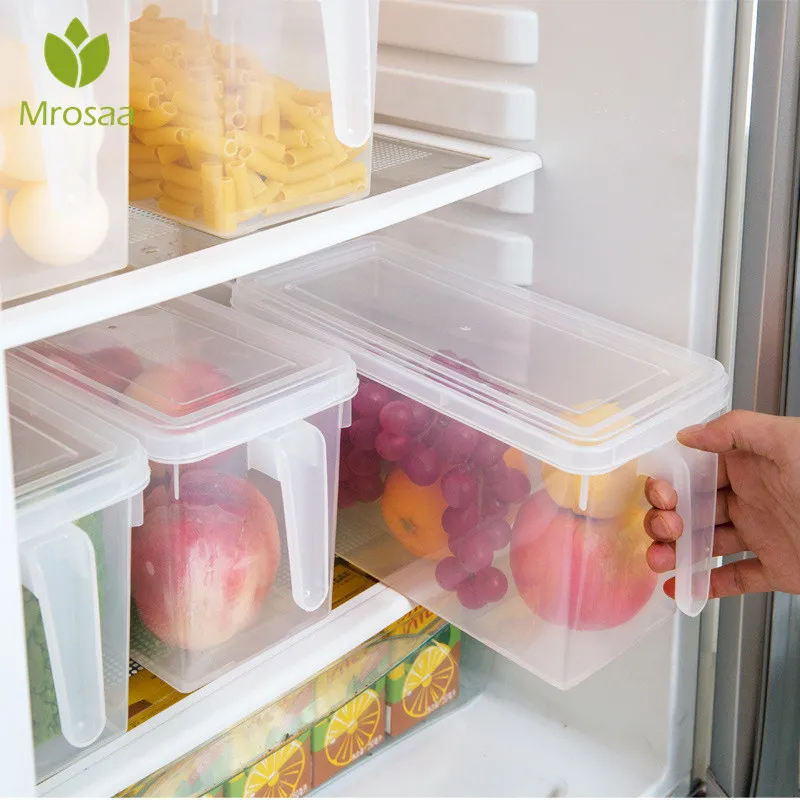 

Kitchen Refrigerator Storage Boxes Transparent PP Storage Box Grains Beans Storage Contain Sealed Home Organizer Food Container
