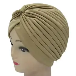 Хиджабы для женщин мусульманские шляпы повседневное 2019 простой Headwrap Skullies без полей для взрослых унисекс этнические однотонные женские