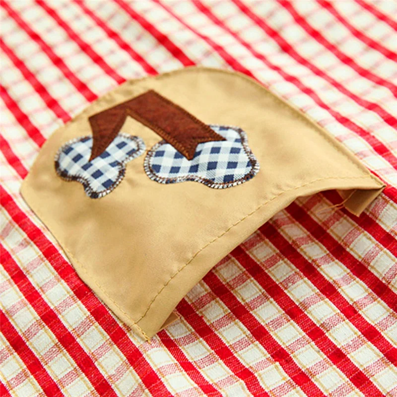 Классическая Вышивка фартук плед для женщин бантом кухня шеф-повара фартук платье с карманом подарки плечевой ремень стиль