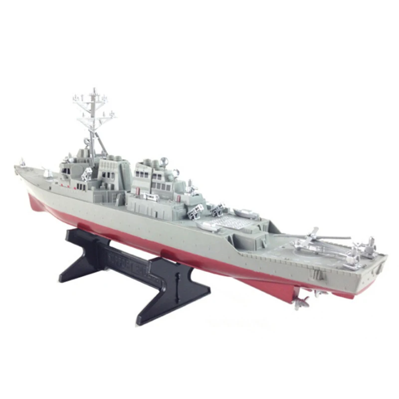 

1*Battleship Model Toy Child Static Navigation Battleship Model Toy Missile Destroyer + Stand