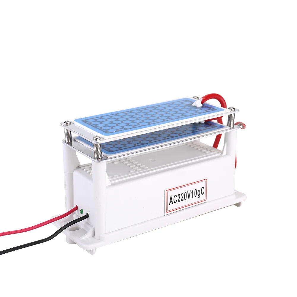 

220V 10g Portable Ceramic Ozone Generator Double Integrated Long Life Ceramic Plate Ozonizer Air Water Air Purifier For Home Car