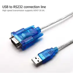 ALLOYSEED 75 см USB к RS232 COM порты и разъёмы серийный 9 булавки DB9 Кабель-адаптер конвертер Поддержка оконные рамы 7 системы синий компьютерный кабель