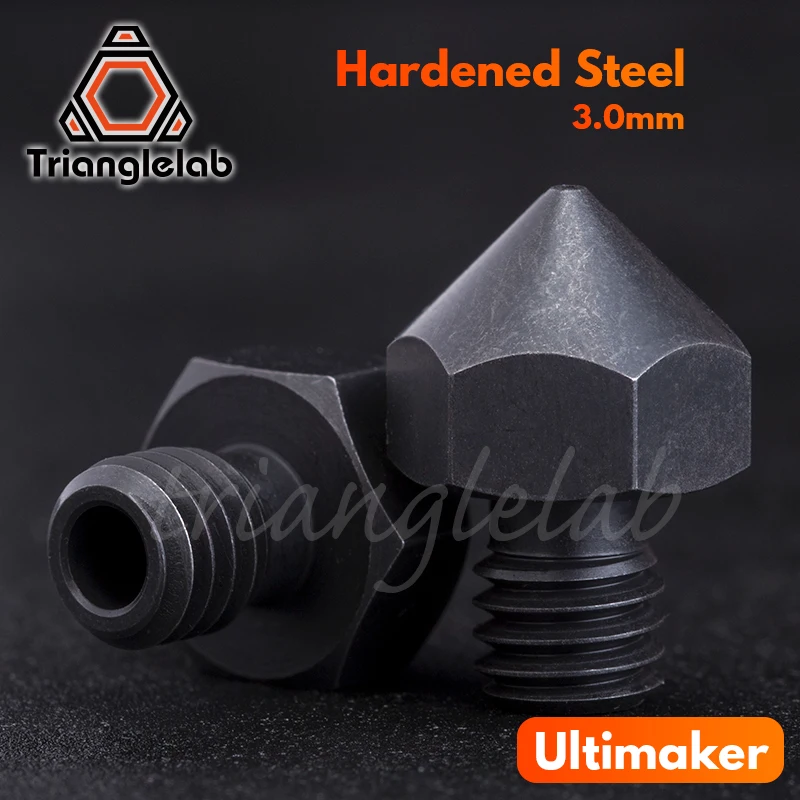 Trianglelab высокотемпературная закаленная сталь Ultimaker сопла 2,85 мм/3,0 для PEI PEEK или углеродное волокно для Ultimaker 3D принтер