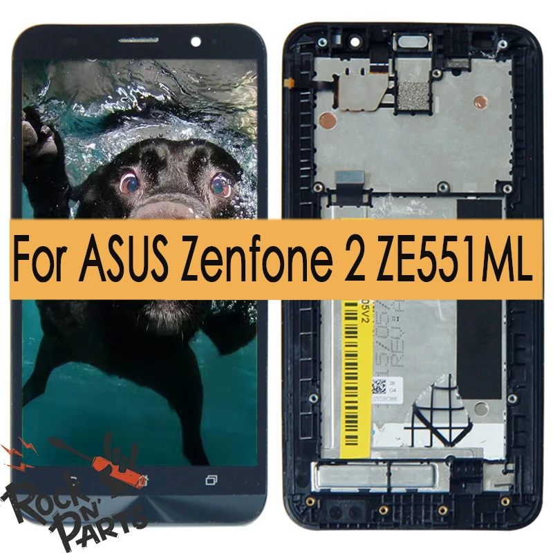 

ORIGINAL 5.5inch LCD Display Assembled With Touchscreen Digitizer And Frame For Asus Zenfone 2 ZE551ML Z00AD LCD Replacement