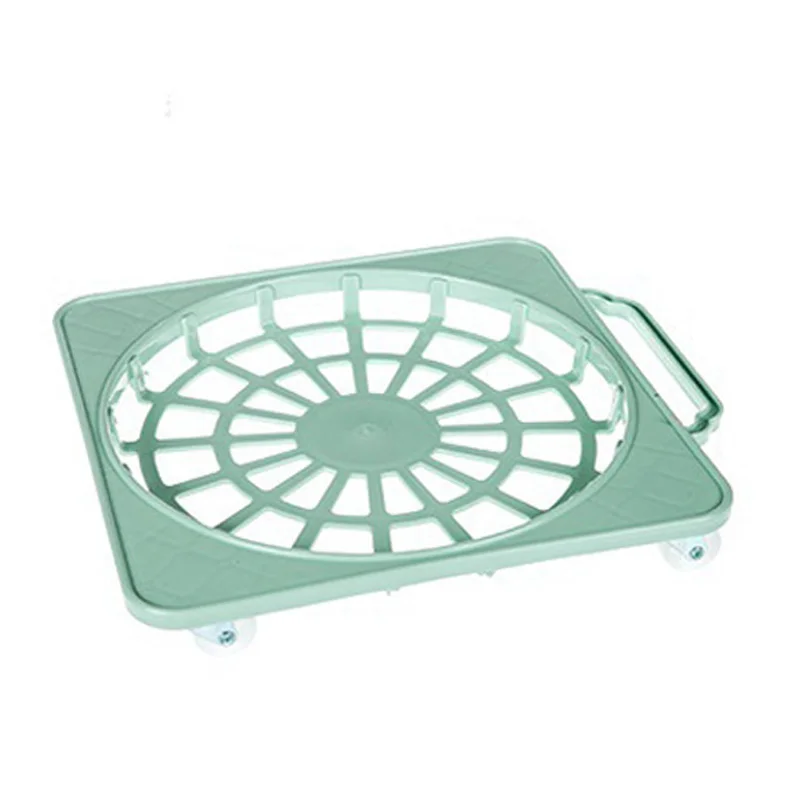 

Plastic Removable Shelf Flowerpot Rack with Wheels for Flower Plants Pot Gas-jar