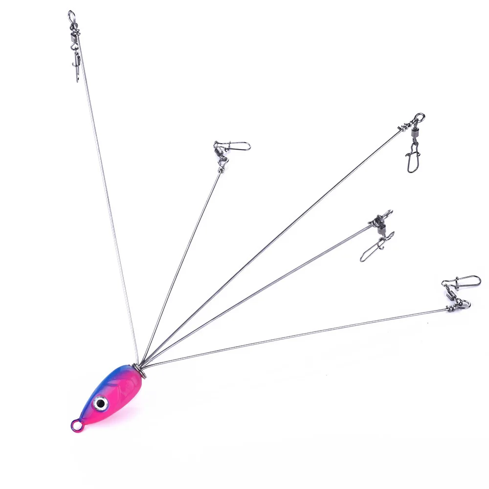 Fishing Lure Set Umbrella Rig Stainless Snap Swivel Lure Leader Alabama
