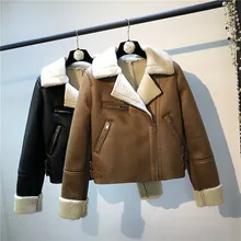 Новинка, Женская куртка Inverno Jaquetas Feminino, Женская куртка для мотоциклистов, с карманами, на молнии, длинный рукав, однотонная зимняя