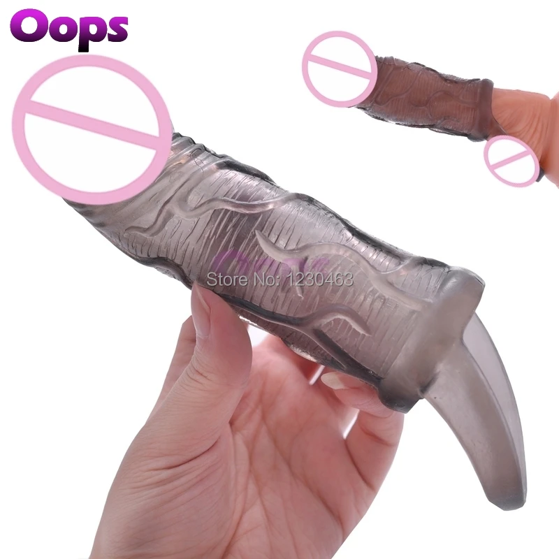 Silicone Penis Sleeve Enlargement Condoms for Men Extension Sleeves Adults Intimate Goods Reusable Cock Ring Sex Products | Красота и