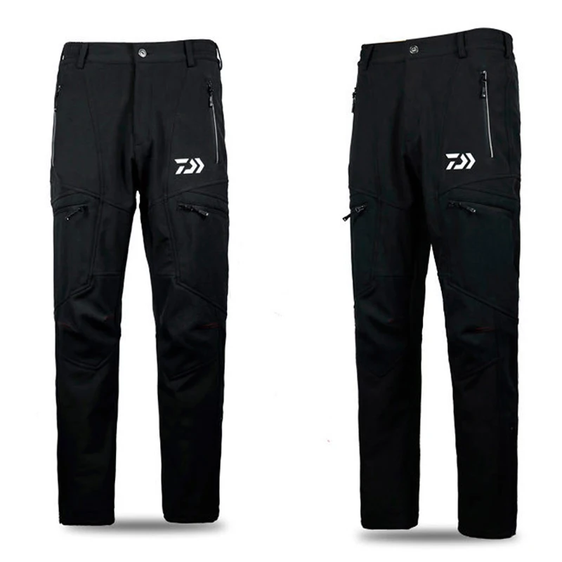 

Single Daiwa Winter Waterproof Fishing Long Pant Men Fleece Thickening Warm Clothing Ski Hiking Windproof Outdoor Sports Pants