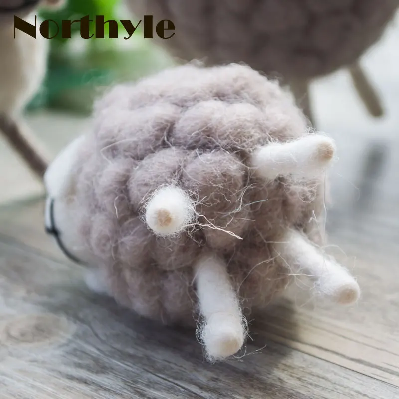 Genuine Northyle cute mini sheep wool miniature sheep craft figurine home decoration accessories christmas gift