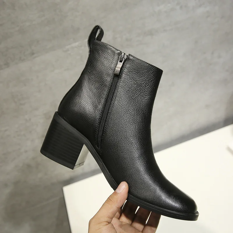

Autumn Inside Martin Square Coarse Short Women Winter Boots