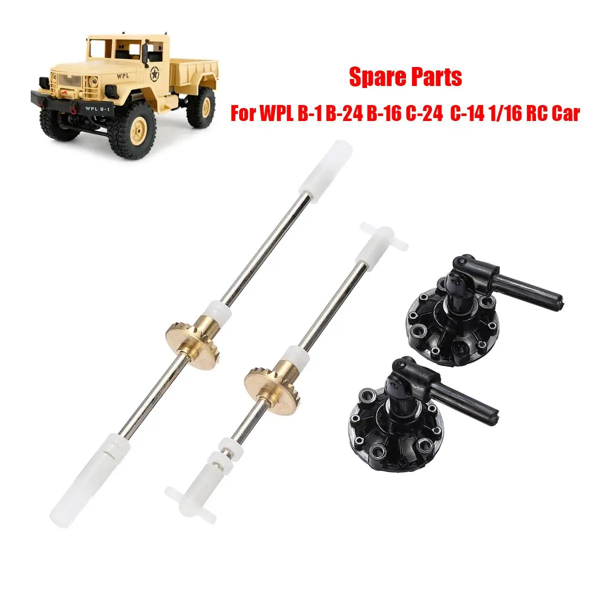 

Replacement Metal Gear Bridge Axle Spart Part For WPL B-1 B-24 B-16 C-24 1/16 4WD 6WD RC Car Durable Perfect Parts & Accs