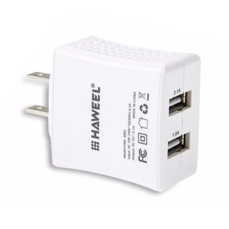 Top HAWEEL 2 usb порта Макс 3.1A зарядное устройство для путешествий с американской