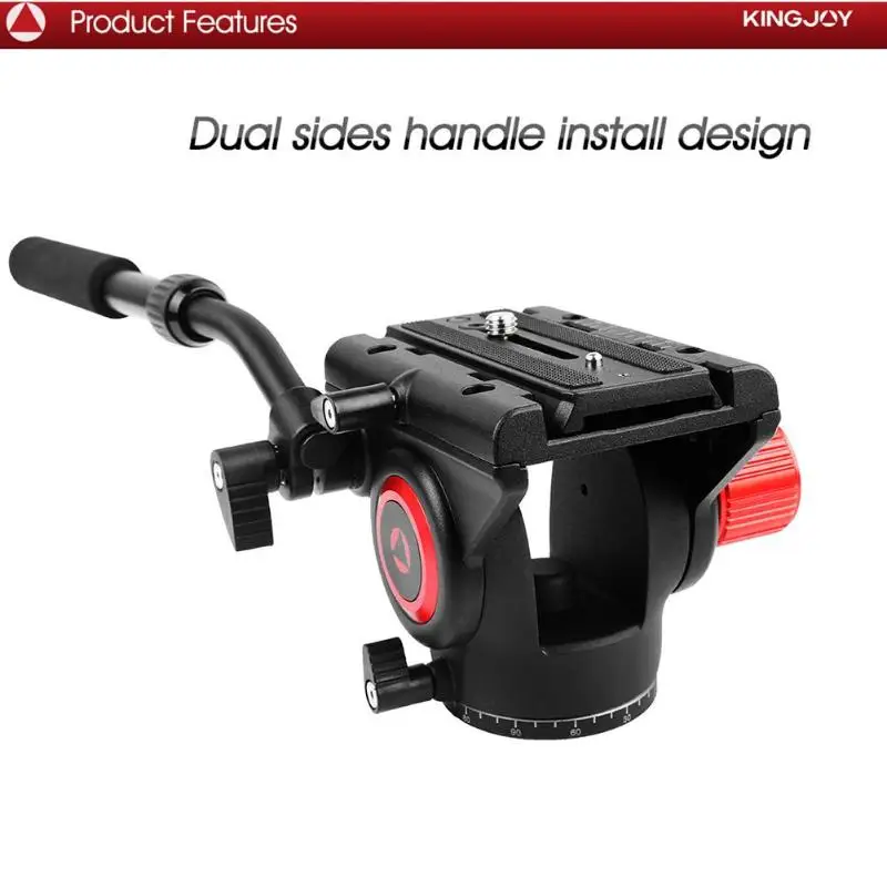 

Kingjoy VT-3520 360 Panoramic Fluid Drag Damping Head Video Tripod Head Camera stabilizer bracket Compatible with tripod