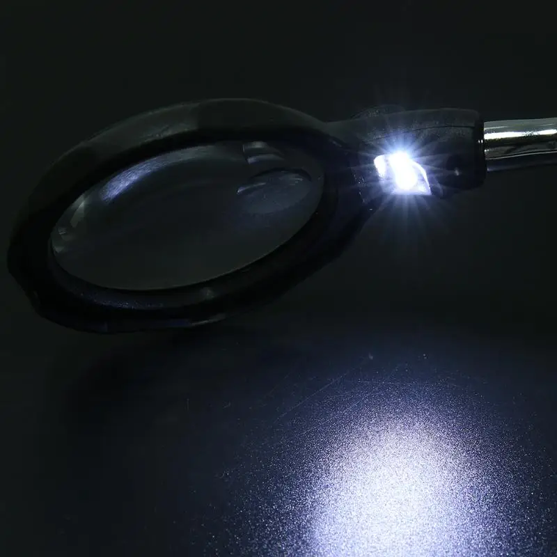 Сварочное увеличительное стекло с светодиодный подсветкой 3.5X-12X объектив Вспомогательный зажим ручной паяльник подставка станция держателя Лупа