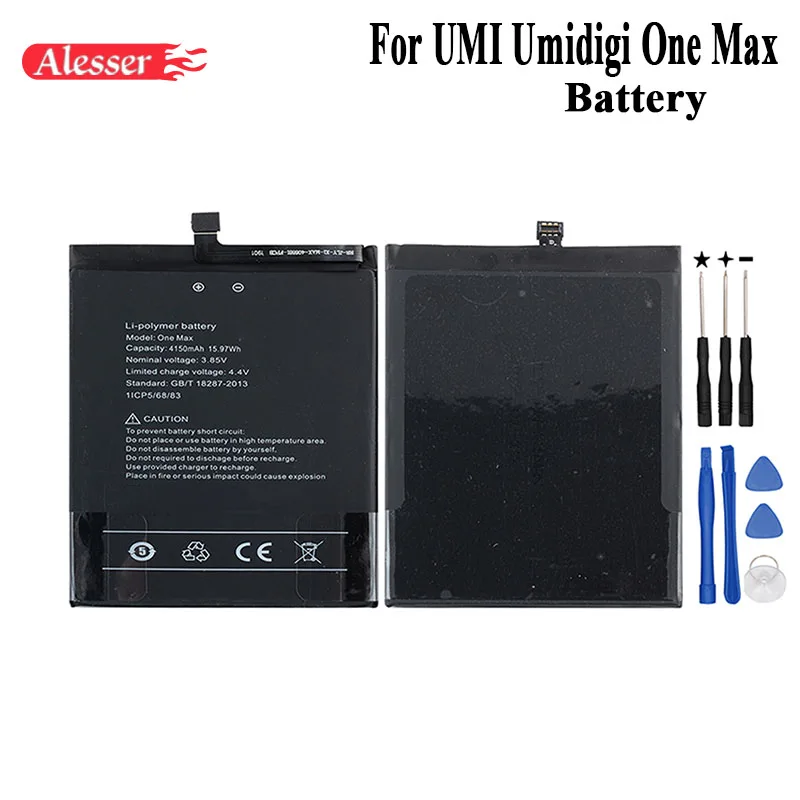 Алессер для UMI Umidigi One Max батарея 4150 мАч 100% Новый Сменный аксессуар Аккумуляторы с