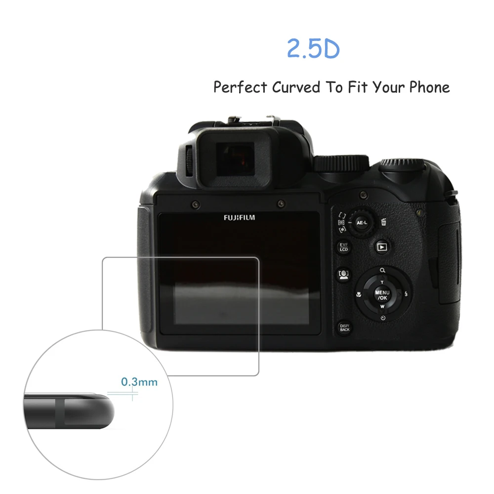 2 упаковки 0 3 мм 2.5D 9H прозрачное закаленное стекло Защита экрана для Fujifilm EXR S205 DSLR