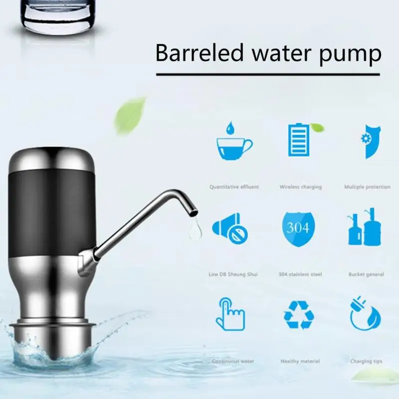 Electric Water Dispenser Portable Gallon Drinking Bottle Switch Smart Wireless Water Pump Water Treatment Appliance USB Charging
