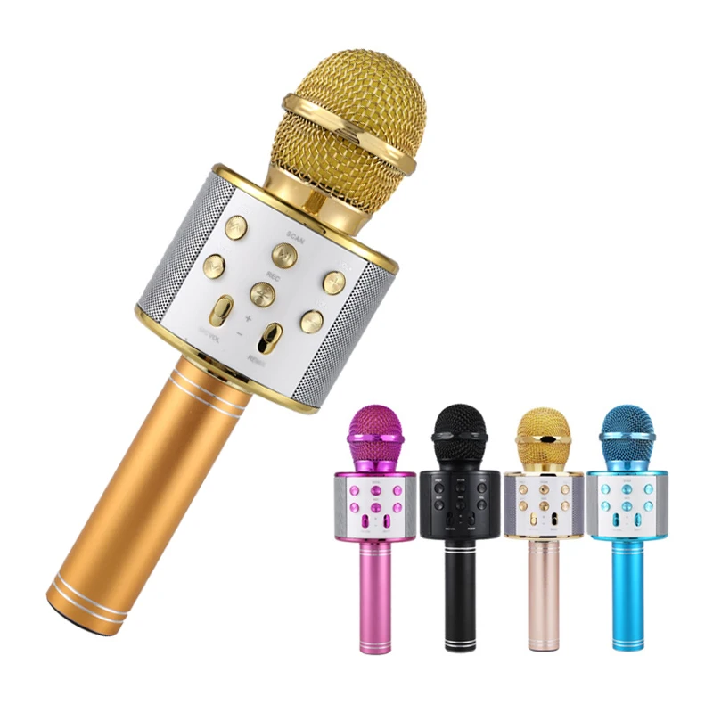 

Professional Bluetooth Wireless Microphone Speaker Handheld Microphone Karaoke Mic Music Player Singing Recorder KTV Microphone