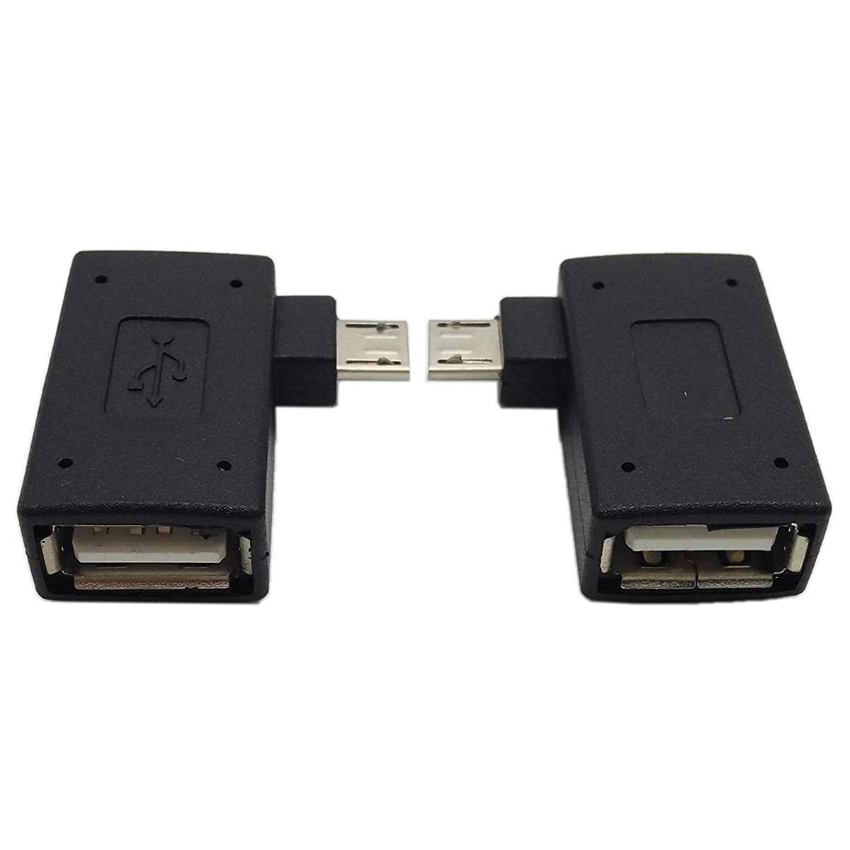 1 пара (слева + справа) 90 градусный угловой микро USB 2 0 для хоста OTG адаптер с