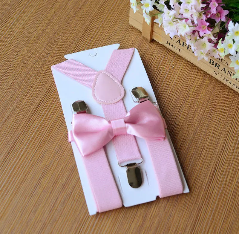 New Baby Boys Kids Suspender and Bow Tie Matching Set Children Tuxedo Wedding Suit Party Suit Boy&lsquo;s Accessories