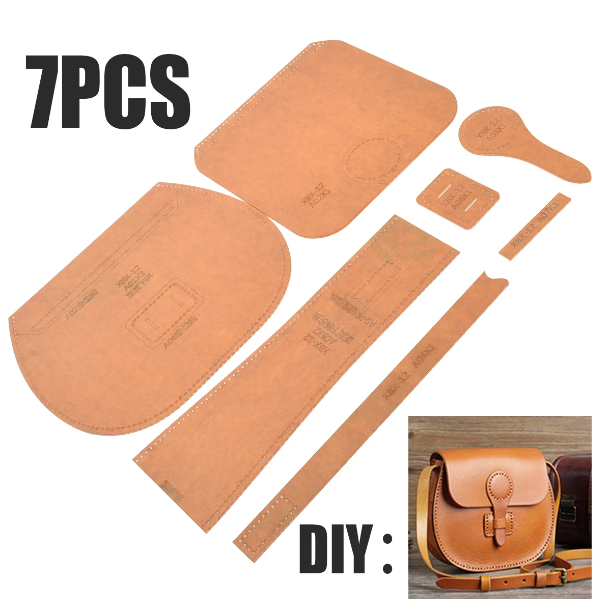 1 Set Acrylic Template Leather Craft Bag Pattern Stencil Durable Homemade Tool for DIY Handbag ...