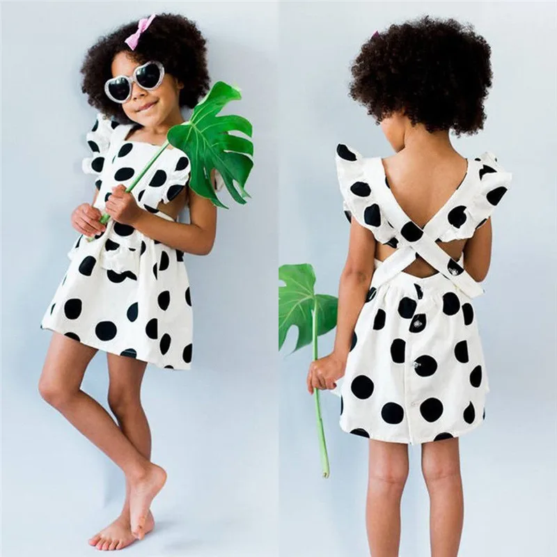 

PUDCOCO Newest Kids Baby Girl Polka Dot Dress Party Pageant Princess Tutu Dresses Cute Girls Clothes 6M-3T