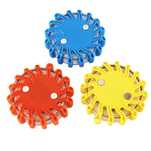 Водонепроницаемый 16 шт светодиодный сигнаПредупреждение светофор безопасности дорожного движения с 9 вспышками оранжевый синий желтый