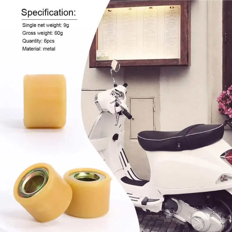 VODOOL 6 шт. металлический вариаторный ролик для GY6 125CC 150CC двигатель скутер Sunny Keeway