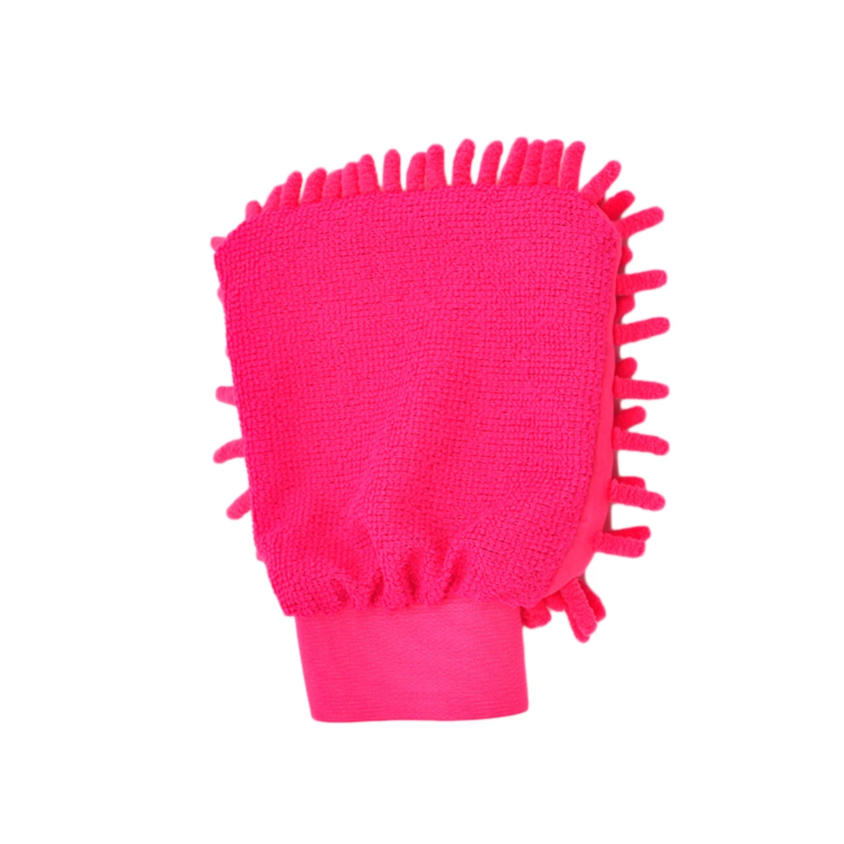 

Scratch-Free Car Wash Mitt Premium Chenille Microfiber Single Sided Ultra-soft Wash Glove for Car SUV Truck (Rose Red)