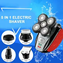 5 в 1 перезаряжаемая электрическая Мужская бритва моющаяся триммер для бороды машинка для стрижки волос
