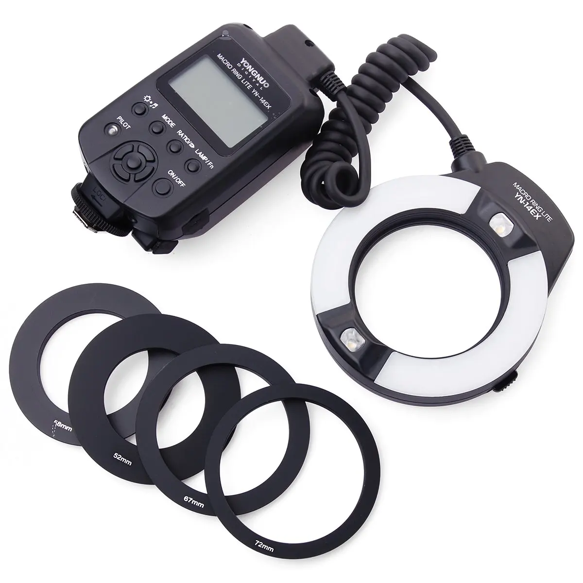 

Yongnuo YN-14EX Macro Ring TTL Flash Light + Adapter for Canon DSLR 6D 7D LF464