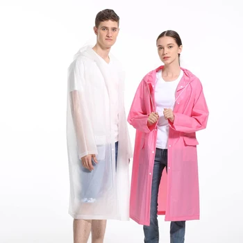 

1pcs Multifunction Raincoat Clear Plastic Thick Rain Coats Rainwear Universal Waterproof Hooded Schoolbag Woman Raincoat