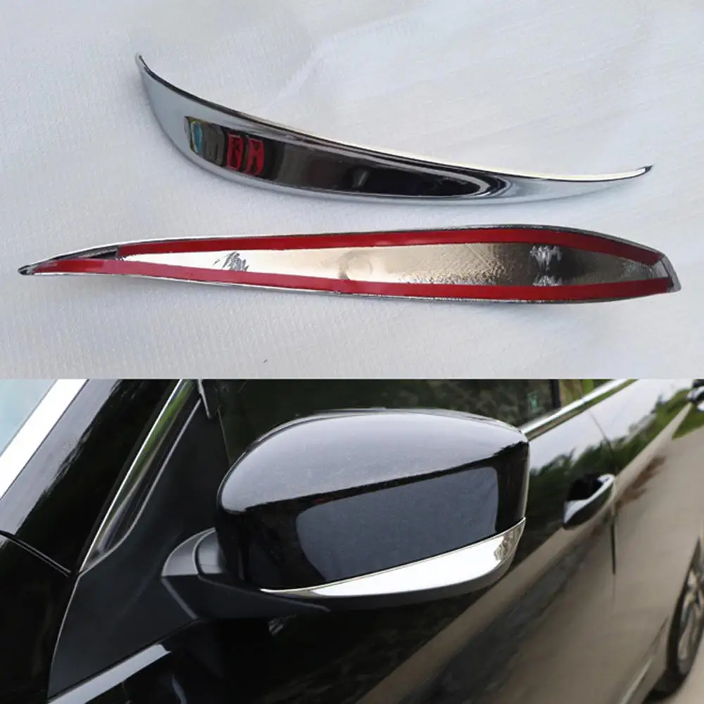 

2x Rearview Mirror Rubbing Strip For Honda Accord 2008- 2017 Side Mirror Rear View Chrome Cover Trim Garnish For Accord