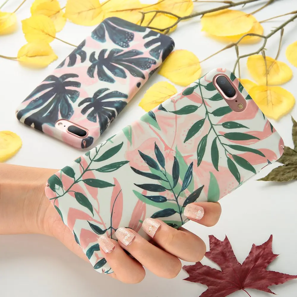 KISSCASE Tropical Leaf Case For Samsung Galaxy S8 S9 Plus S7 Note 9 8 J3 J5 2017 A3 A5 A6 A8 J6 J8 Plus 2018 Back Cover Fundas