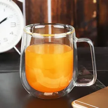 Прозрачный двусторонний слой стеклянный чай термостойкая чашка кофе Герметичная Кружка здоровый напиток отличный подарок кухонный инструмент