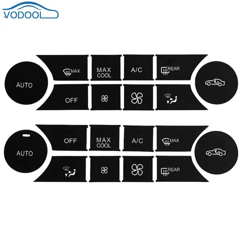 

Car Interior Sticker A/C Air Condition Button Stickers Kit Dash Panel Repair Decals Replacement L+R for Benz W204 C300 2008-2014