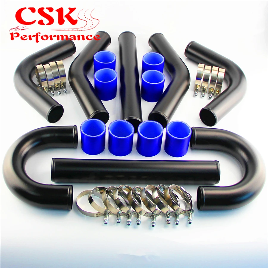 Universal 2.75" 70mm Aluminum Intercooler Turbo Piping Pipe hose T