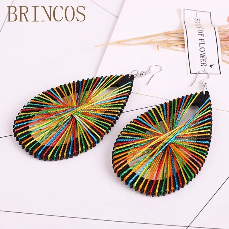 

Bohemian style earrings handmade line pendant jewelry declaration retro to women's gift ladies fashion earrings 2019 statement