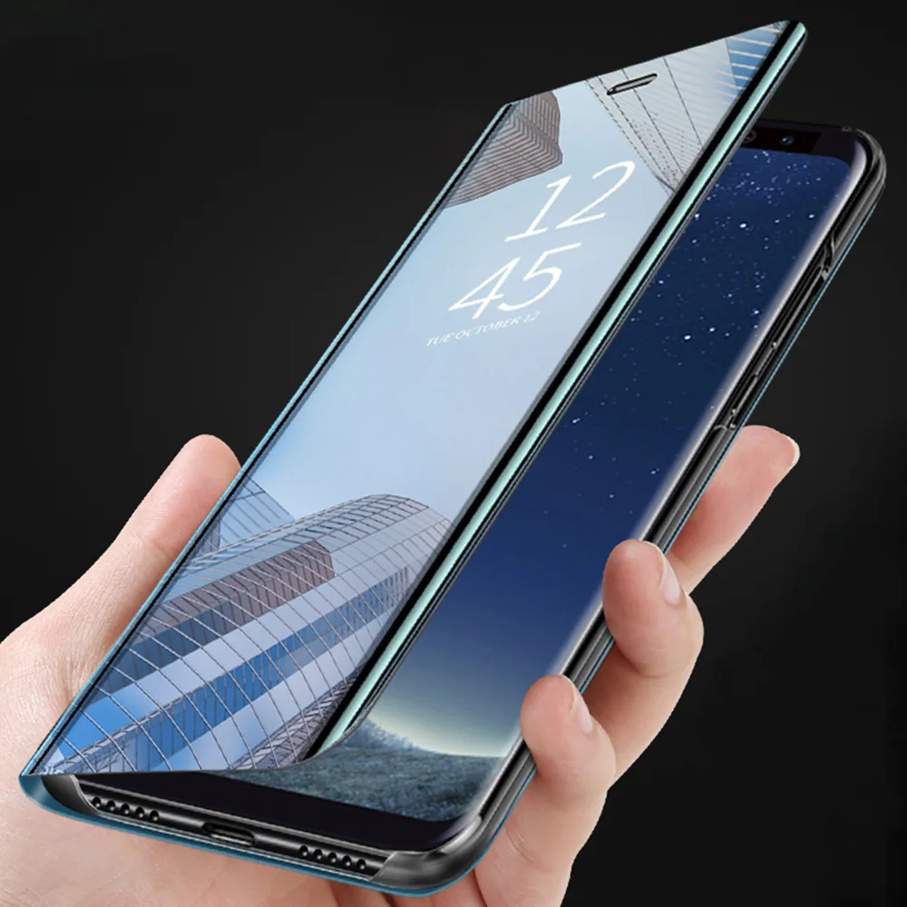 

Smart Mirror View Cases For Samsung Galaxy S7 S8 S9 Plus Note 8 9 A5 A7 A8 J3 J4 J6 J7 J8 2017 Pro 2018 Flip Leather Capa Cover
