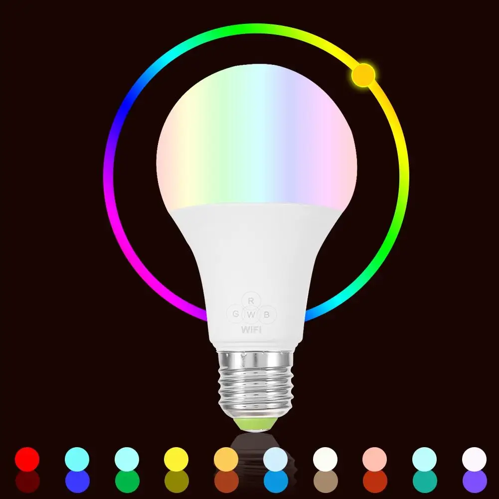 

Smart Wi-Fi Bulb AC100-240V E27 4.5W LED RGBW Light Bulb Wi-Fi Smart Lamp for Home Bar Restaurant led bulb