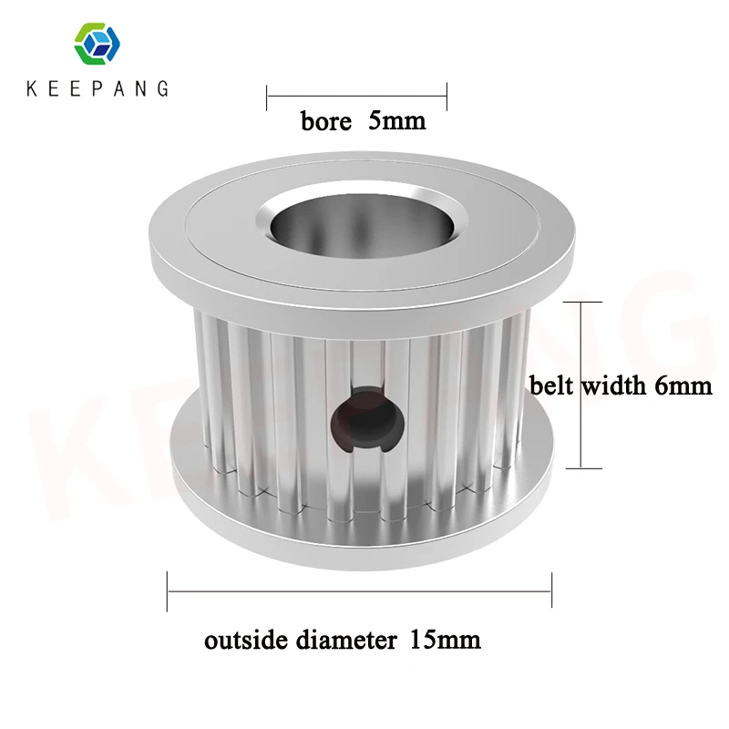 

Kee Pang 20 teeth 6MM Timing Pulley Bore 5mm for 6MM Timing belt used in linear pulley 20Teeth Synchronous Wheel