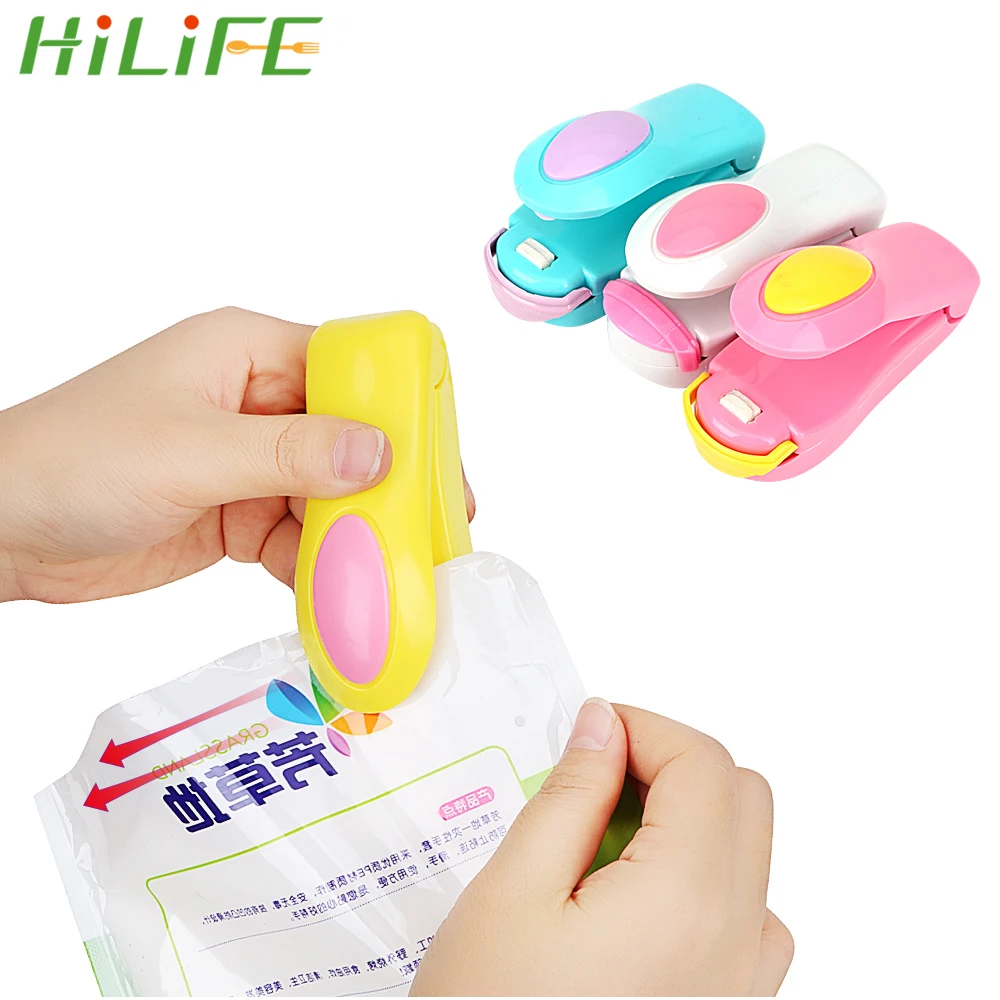 

HILIFE Kitchen Utensil Mini Food Sealing Clips Fresh-keeping Sealer Clamp Food Moisture-proof Food Storage Bag Electric Sealer