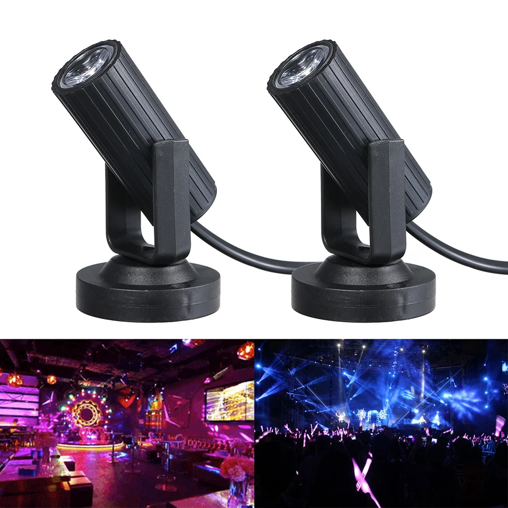 

Club DJ disco light party lights Show Bar Pub 1W LED Mini Spot Lamp Stage Lighting Fixture Portable for Home Party Deco Concert
