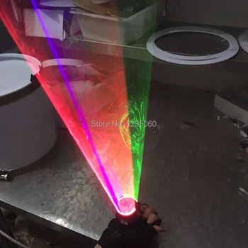 

Green Red Whirlwind Handheld Laser Cannon For DJ Dancing Club Rotating LED Glove LED luminous Costumes